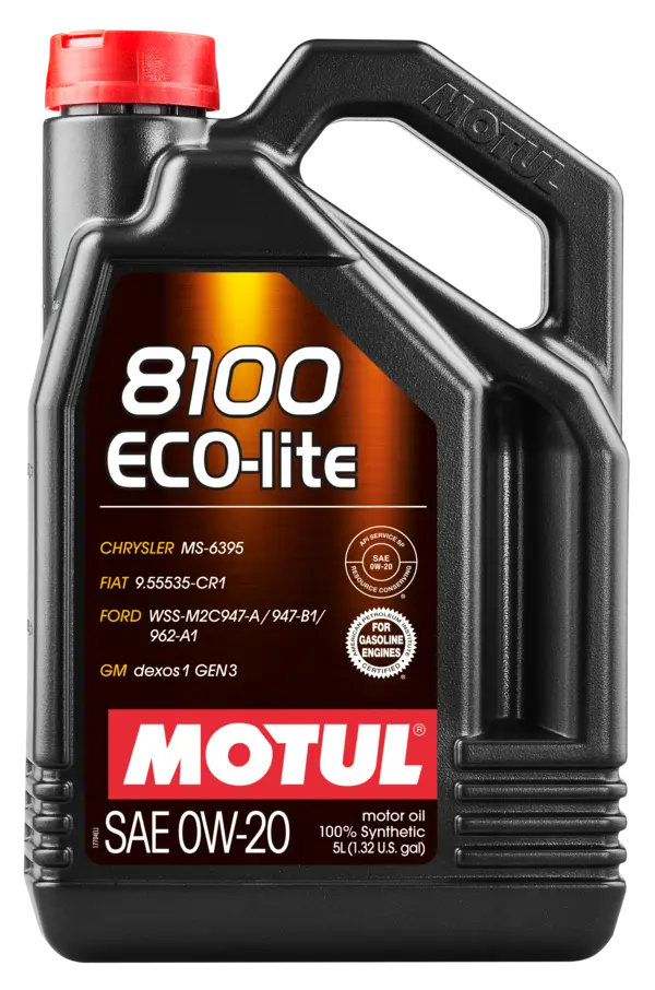 Motul 8100 Eco-lite Gen3 0W-20 Engine Oil 5L (111364)