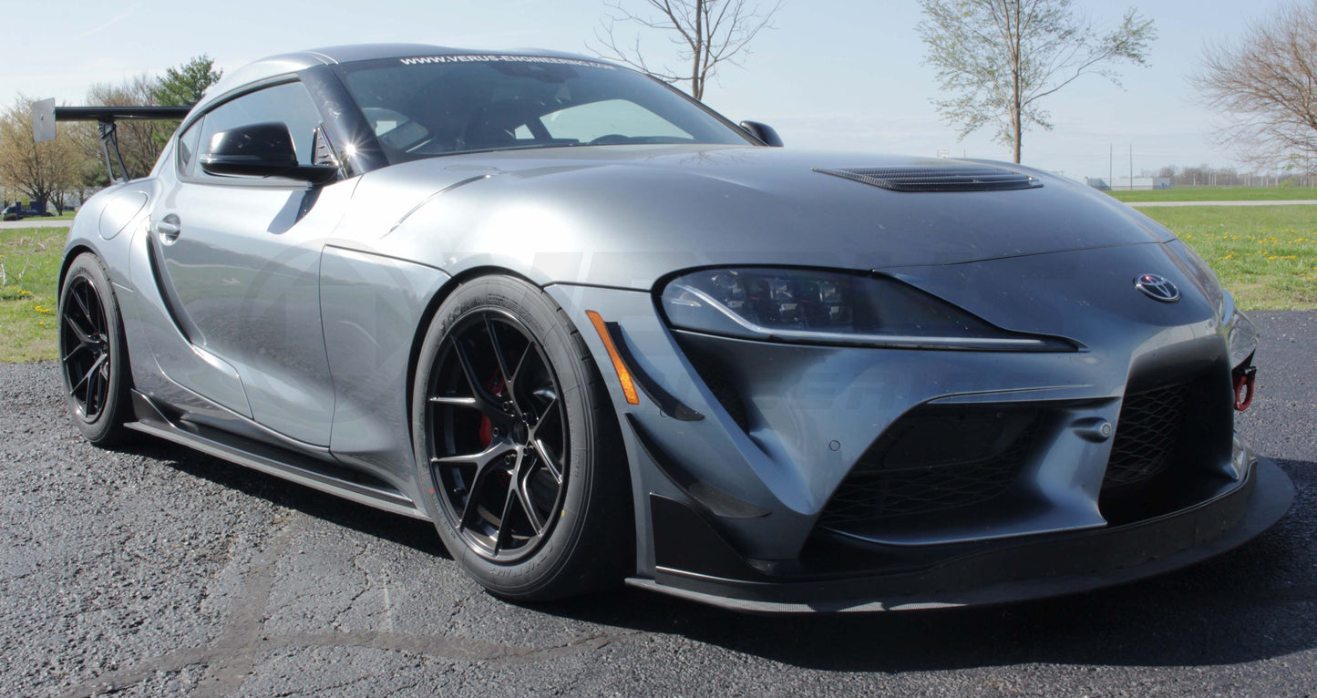 Verus Engineering Carbon Polyweave Side Splitter Kit - 2019+ Toyota Supra (MK5)