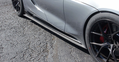 Verus Engineering Carbon Polyweave Side Splitter Kit - 2019+ Toyota Supra (MK5)