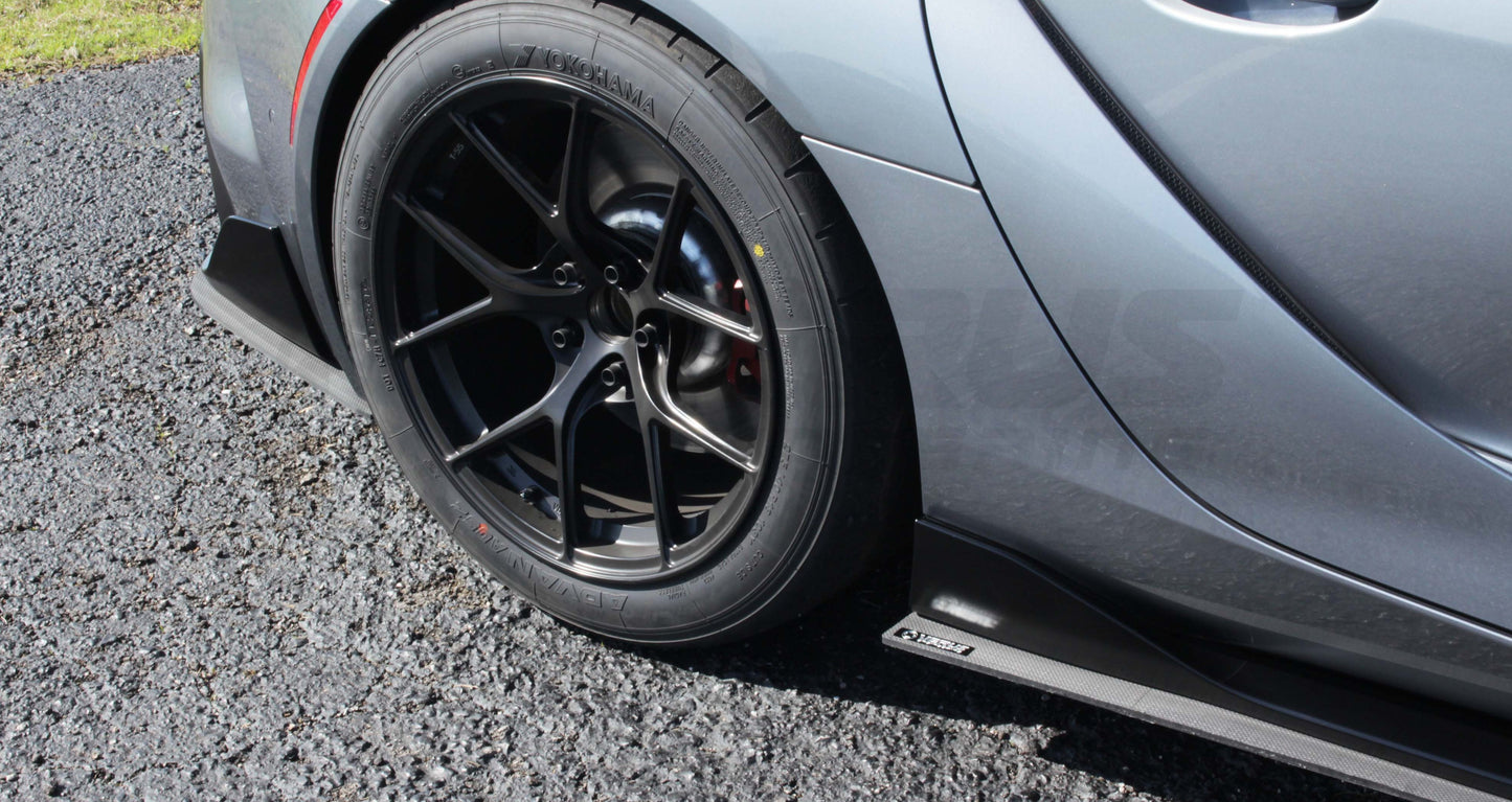 Verus Engineering Carbon Polyweave Side Splitter Kit - 2019+ Toyota Supra (MK5)