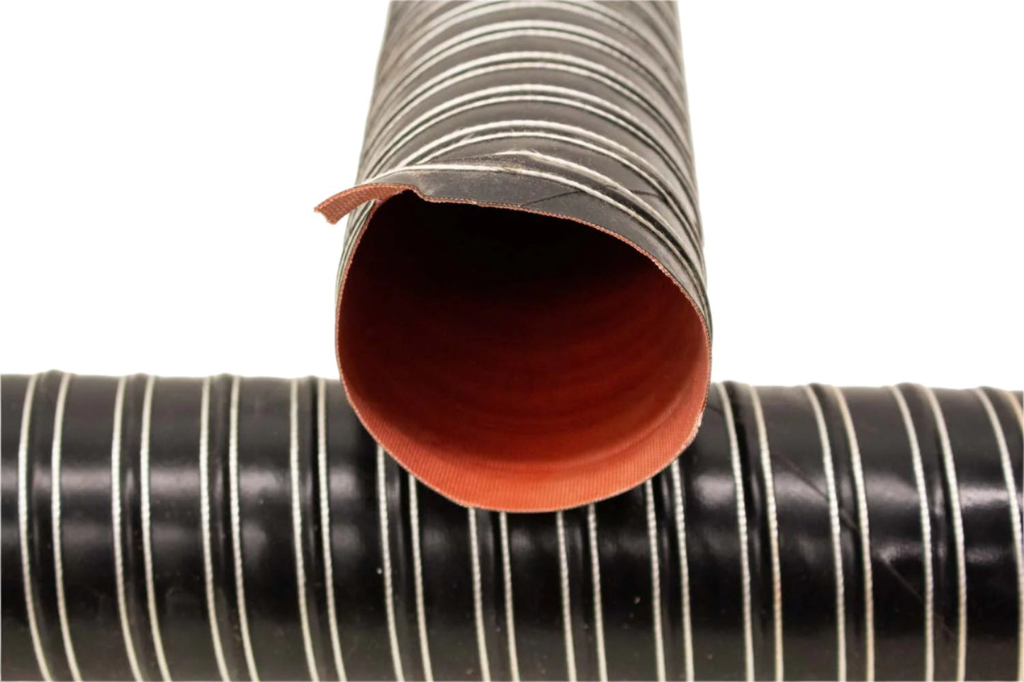 Hose - High-Temp Silicone Brake Duct Hose, 3" Dia. Black, 12 Feet Long
